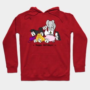 Happy Holidays from these Cute Christmas Animals Hoodie